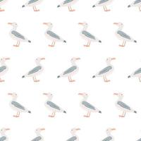 Seagull pattern. Marine theme. Pattern for textiles, fabrics, wallpapers. vector