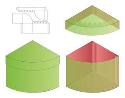 Box packaging die cut template design. 3d mock-up vector