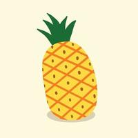 Hand drawn pineapple fresh fruit, tropical fruit vector