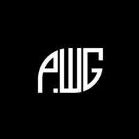 PWG letter logo design on black background.PWG creative initials letter logo concept.PWG vector letter design.