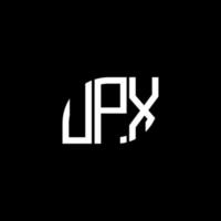 UPX letter logo design on black background. UPX creative initials letter logo concept. UPX letter design. vector