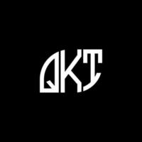 diseño de logotipo de letra qkt sobre fondo negro. concepto de logotipo de letra inicial creativa qkt. diseño de letras qkt. vector