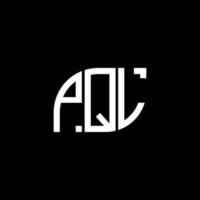 diseño de logotipo de letra pql sobre fondo negro.concepto de logotipo de letra inicial creativa pql.diseño de letra vectorial pql. vector