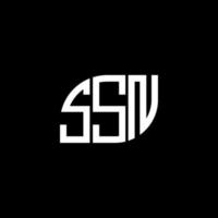 diseño de logotipo de letra ssn sobre fondo negro. concepto de logotipo de letra de iniciales creativas ssn. diseño de carta ssn. vector