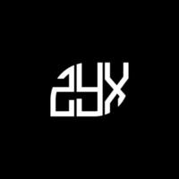 diseño del logotipo de la letra zyx sobre fondo negro. concepto de logotipo de letra inicial creativa zyx. diseño de letras zyx. vector