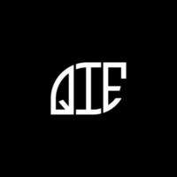 diseño de logotipo de letra qie sobre fondo negro.concepto de logotipo de letra inicial creativa qie.diseño de letra vectorial qie. vector