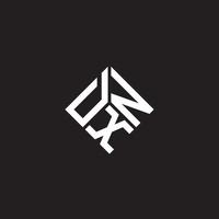 diseño del logotipo de la letra dxn sobre fondo negro. concepto de logotipo de letra de iniciales creativas dxn. diseño de letras dxn. vector