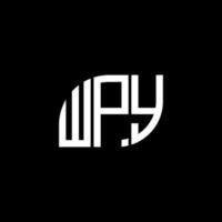 diseño de logotipo de letra wpy sobre fondo negro. concepto de logotipo de letra de iniciales creativas wpy. diseño de letra wpy. vector