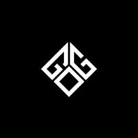 GOG letter logo design on black background. GOG creative initials letter logo concept. GOG letter design. vector