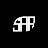 SAR letter logo design on black background. SAR creative initials letter logo concept. SAR letter design. vector