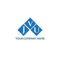 diseño de logotipo de letra jvu sobre fondo blanco. concepto de logotipo de letra de iniciales creativas jvu. diseño de letras jvu. vector