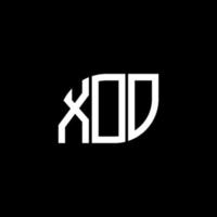 Diseño de letras xoo. Diseño de logotipo de letras xoo sobre fondo negro. concepto de logotipo de letra inicial creativa xoo. Diseño de letras xoo. Diseño de logotipo de letras xoo sobre fondo negro. X vector