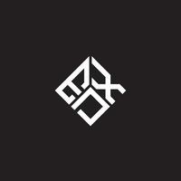 EDX letter logo design on black background. EDX creative initials letter logo concept. EDX letter design. vector