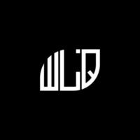 WLQ letter logo design on black background. WLQ creative initials letter logo concept. WLQ letter design. vector