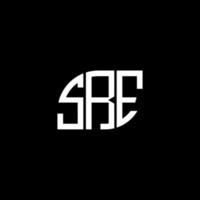 SRE letter logo design on black background. SRE creative initials letter logo concept. SRE letter design. vector