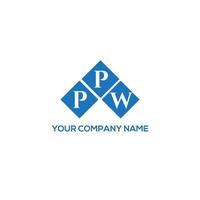 diseño de logotipo de letra ppw sobre fondo blanco. Concepto de logotipo de letra de iniciales creativas de ppw. diseño de letras ppw. vector