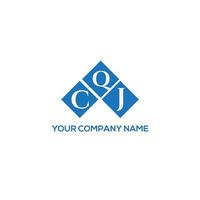 CQJ letter logo design on white background. CQJ creative initials letter logo concept. CQJ letter design. vector