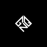 diseño de logotipo de letra gnq sobre fondo negro. concepto de logotipo de letra de iniciales creativas gnq. diseño de letras gnq. vector
