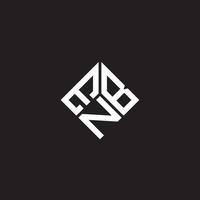 ENB letter logo design on black background. ENB creative initials letter logo concept. ENB letter design. vector