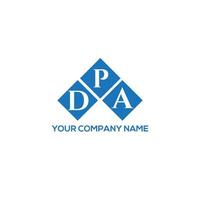 diseño de logotipo de letra dpa sobre fondo blanco. concepto de logotipo de letra de iniciales creativas de dpa. diseño de carta dpa. vector