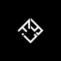 FLY letter logo design on black background. FLY creative initials letter logo concept. FLY letter design. vector