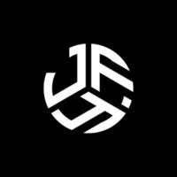 diseño del logotipo de la letra jfy sobre fondo negro. concepto de logotipo de letra de iniciales creativas jfy. diseño de letras jfy. vector