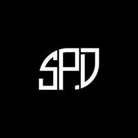SPD letter logo design on black background. SPD creative initials letter logo concept. SPD letter design. vector