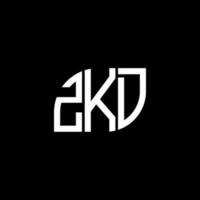 ZKD letter logo design on black background. ZKD creative initials letter logo concept. ZKD letter design. vector