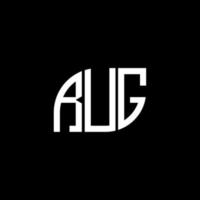 RUG letter logo design on black background. RUG creative initials letter logo concept. RUG letter design. vector