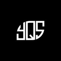 YQS letter logo design on black background. YQS creative initials letter logo concept. YQS letter design. vector