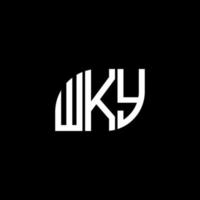 . diseño de letra wky. diseño de logotipo de letra wky sobre fondo negro. concepto de logotipo de letra de iniciales creativas wky. diseño de letra wky. diseño de logotipo de letra wky sobre fondo negro. w vector