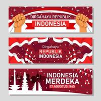 Indonesia Independence Day Banner vector