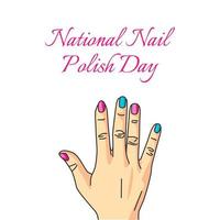 gráfico vectorial del día nacional del esmalte de uñas bueno para la celebración del día nacional del esmalte de uñas. diseño plano. diseño de volante. ilustración plana. vector