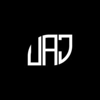 JAJ letter logo design on black background. JAJ creative initials letter logo concept. JAJ letter design. vector