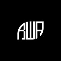 . RWA letter design.RWA letter logo design on black background. RWA creative initials letter logo concept. RWA letter design.RWA letter logo design on black background. R vector