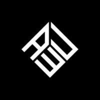 diseño del logotipo de la letra awu sobre fondo negro. concepto de logotipo de letra de iniciales creativas awu. diseño de letras awu. vector