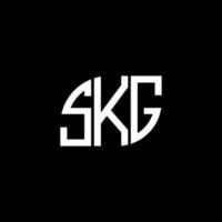 skg letter design.skg letter logo design sobre fondo negro. concepto de logotipo de letra de iniciales creativas skg. skg letter design.skg letter logo design sobre fondo negro. s vector