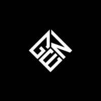GEN letter logo design on black background. GEN creative initials letter logo concept. GEN letter design. vector