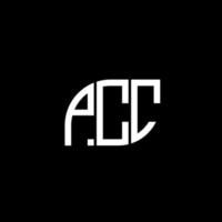 diseño de logotipo de letra pcc sobre fondo negro.concepto de logotipo de letra de iniciales creativas de pcc.diseño de letra vectorial de pcc. vector