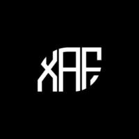 diseño de logotipo de letra xaf sobre fondo negro. concepto creativo del logotipo de la letra de las iniciales de xaf. diseño de letra xaf. vector