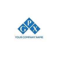 GPX letter logo design on white background. GPX creative initials letter logo concept. GPX letter design. vector