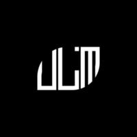 diseño del logotipo de la letra ulm sobre fondo negro. concepto de logotipo de letra de iniciales creativas de ulm. diseño de letras ulm. vector