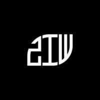 ZIW letter logo design on black background. ZIW creative initials letter logo concept. ZIW letter design. vector