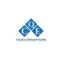 diseño de logotipo de letra cqe sobre fondo blanco. concepto de logotipo de letra de iniciales creativas cqe. diseño de letras cqe. vector