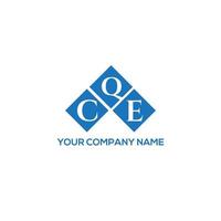 CQE letter logo design on white background. CQE creative initials letter logo concept. CQE letter design. vector