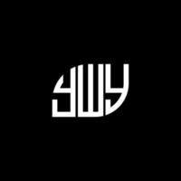 diseño de logotipo de letra ywy sobre fondo negro. concepto de logotipo de letra de iniciales creativas ywy. diseño de letras ywy. vector