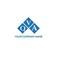 QVA letter logo design on white background. QVA creative initials letter logo concept. QVA letter design. vector