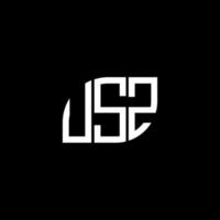 USZ letter logo design on black background. USZ creative initials letter logo concept. USZ letter design. vector