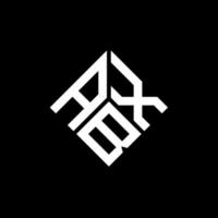 diseño de logotipo de letra abx sobre fondo negro. concepto de logotipo de letra de iniciales creativas abx. diseño de letras abx. vector