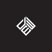 DEW letter logo design on black background. DEW creative initials letter logo concept. DEW letter design. vector
